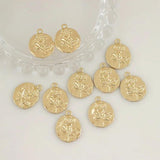 10pcs Flower Round Pendant Charms for Jewelry Making