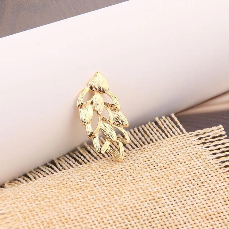 Copper Plated 18k Earrings Pendant DIY Jewelry Accessories Material Leaves Vine