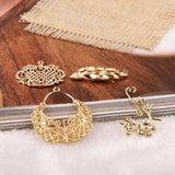 Copper Plated 18k Earrings Pendant DIY Jewelry Accessories Material Leaves Vine