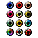 24 Pcs Blyth Doll Eye Chips 14mm Thin Glass DIY BH101