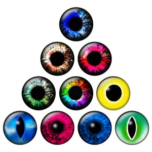 24 Pcs Blyth Doll Eye Chips 14mm Thin Glass DIY BH101