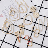 Irregular Abstract Geometric Alloy Earrings Jewelry Set