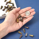 40Pcs 18mm Tibetan Tower End Bead Caps Antique Spacer Beads for DIY Jewelry