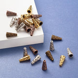 40Pcs 18mm Tibetan Tower End Bead Caps Antique Spacer Beads for DIY Jewelry