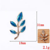 10 Metal Alloy Enamel Leaf Charms Pendant DIY Jewelry Accessories