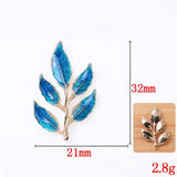 10 Metal Alloy Enamel Leaf Charms Pendant DIY Jewelry Accessories