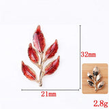 10 Metal Alloy Enamel Leaf Charms Pendant DIY Jewelry Accessories