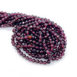 Wholesale 2mm-4mm Red Garnet Faceted Gemstone Beads