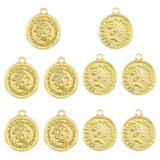 10Pcs Vintage Portrait Coin Charms Pendants Mix Round Jewelry Making Accessories