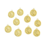 10Pcs Vintage Portrait Coin Charms Pendants Mix Round Jewelry Making Accessories