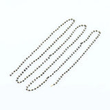 1m Oil Wire Wrapped Rosary Chain Round Stone Beads for DIY Jewelry