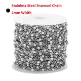 2mm Stainless Steel Enamel Link Chains for Jewelry Making