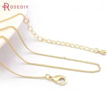 2PCS 56.7CM 24K Copper Necklaces Finished Chains Jewelry Making Supplies