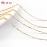 2PCS 56.7CM 24K Copper Necklaces Finished Chains Jewelry Making Supplies