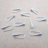 DIY 925 Silver Hook Earrings Smooth Trumpet Shape Bead Earring Accessories