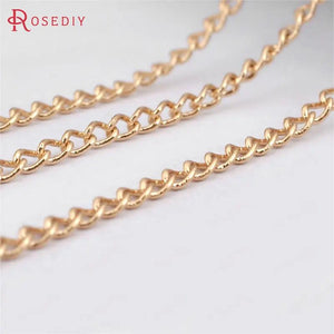 Champagne Copper Extended Chain Link Chains DIY Jewelry Accessories
