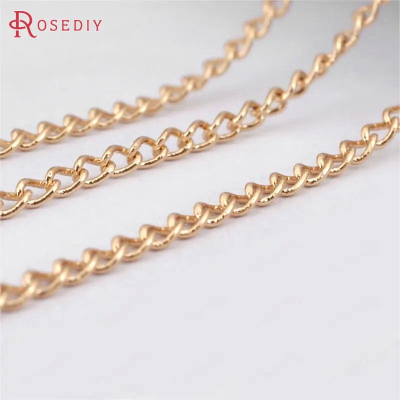 Champagne Copper Extended Chain Link Chains DIY Jewelry Accessories