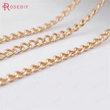Champagne Copper Extended Chain Link Chains DIY Jewelry Accessories