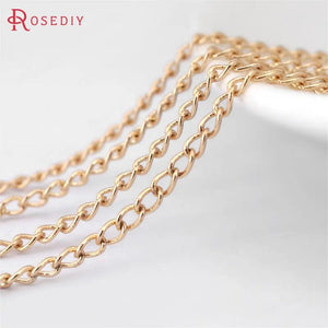 Champagne Copper Extended Chain Link Chains DIY Jewelry Accessories