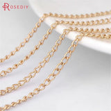 Champagne Copper Extended Chain Link Chains DIY Jewelry Accessories