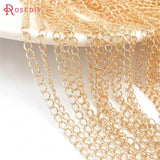 Champagne Copper Extended Chain Link Chains DIY Jewelry Accessories