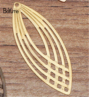 BoYuTe 13.5*35MM Brass Filigree Stamping Plate Pendant Lot