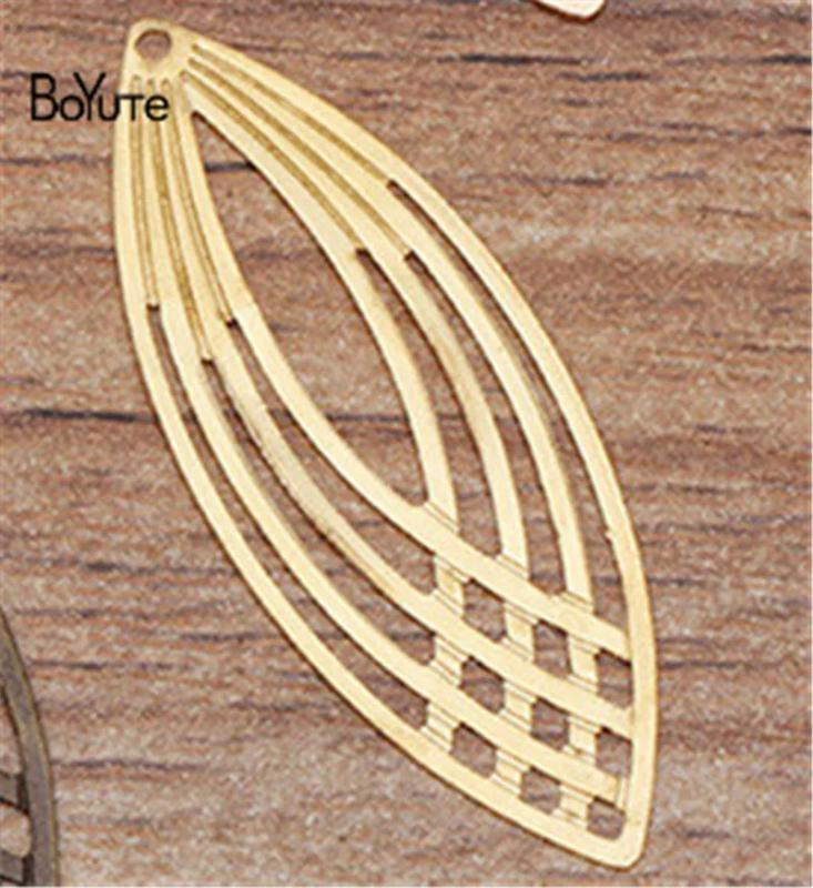 BoYuTe 13.5*35MM Brass Filigree Stamping Plate Pendant Lot