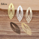 BoYuTe 13.5*35MM Brass Filigree Stamping Plate Pendant Lot