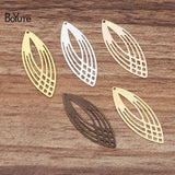 BoYuTe 13.5*35MM Brass Filigree Stamping Plate Pendant Lot