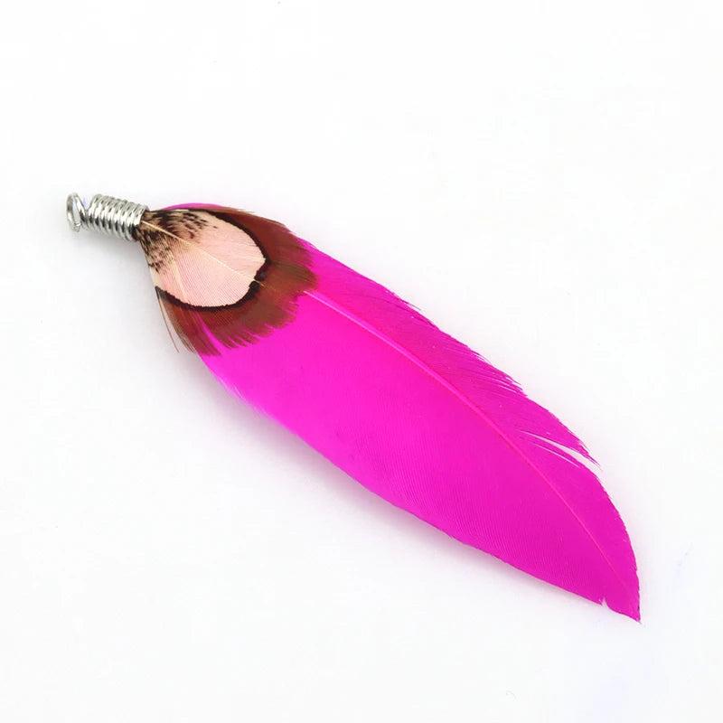 10Pcs Natural Feather Tassel Pendant DIY Jewelry Accessories