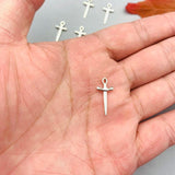10Pcs Sword Charms Antique Silver Cross Pendant for DIY Jewelry Making