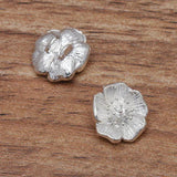 100 PCS 11mm Silver Plated Flowers Hairwear Accessories