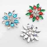 2pcs 50mm Flat Bottom Silver Snowflake DIY Holiday Decorative Articles