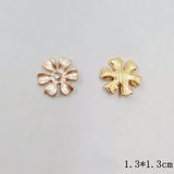 20 PCS 13mm Metal Alloy KC Flowers Thin Coating Paint Charm