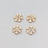 20 PCS 13mm Metal Alloy KC Flowers Thin Coating Paint Charm
