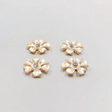 20 PCS 13mm Metal Alloy KC Flowers Thin Coating Paint Charm