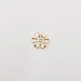 20 PCS 13mm Metal Alloy KC Flowers Thin Coating Paint Charm