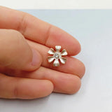 20 PCS 13mm Metal Alloy KC Flowers Thin Coating Paint Charm