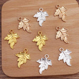 20pcs Maple Leaf Charms for DIY Jewelry Making Earrings, 20x25mm Metal Material