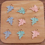 20pcs Maple Leaf Charms for DIY Jewelry Making Earrings, 20x25mm Metal Material