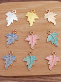 20pcs Maple Leaf Charms for DIY Jewelry Making Earrings, 20x25mm Metal Material