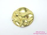 30pcs Brass Round Charm 20mm Hammered Disc Wavy Findings Jewelry Making R087
