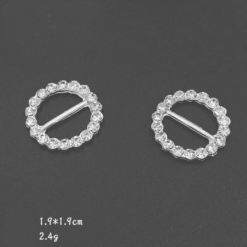 20 PCS Crystal Rhinestone Alloy Buckle for DIY Accessories