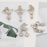 6Pcs CZ Charms/Rhodium Pendants/Jewelry Findings Components