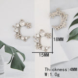 6Pcs CZ Charms/Rhodium Pendants/Jewelry Findings Components