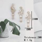 6Pcs CZ Charms/Rhodium Pendants/Jewelry Findings Components
