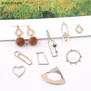 DIY Earrings Jewelry Accessories Alloy Geometric Pendant 8pcs