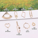 DIY Earrings Jewelry Accessories Alloy Geometric Pendant 8pcs