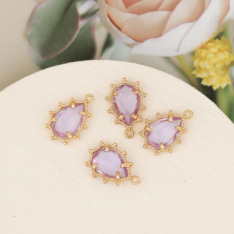 10Pcs 12*18MM Jewelry Accessories/Irregular Shape/DIY Making/Rhodium Pendant