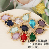 10Pcs 12*18MM Jewelry Accessories/Irregular Shape/DIY Making/Rhodium Pendant